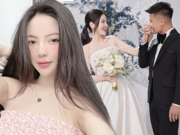 Chu Thanh Huyền thay 7 chiếc váy cưới sánh đôi Quang Hải, riêng một kiểu đầm gây băn khoăn