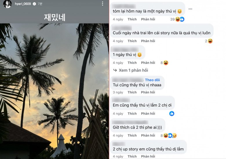 Từ một story của Hyeri, thú vị đấy trở thành câu nói hot nhất tháng 3.