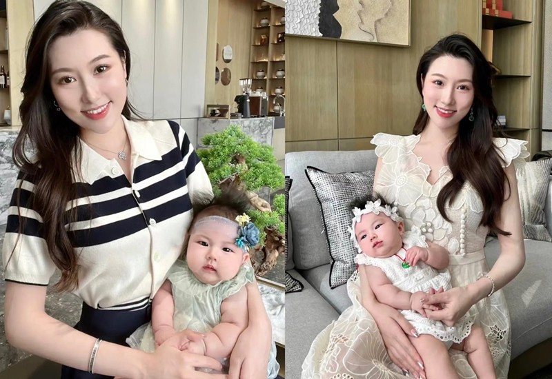 Cô là cháu gái của nam diễn viên nổi tiếng Chen Peisi và con gái của mình - bé Kyra cũng là hot kid mạng xã hội.
