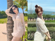 Thời trang - Nữ đại gia quận 7 Đoàn Di Băng đi biển cùng chồng, công thức ăn mặc nay thay đổi hệt Hari Won