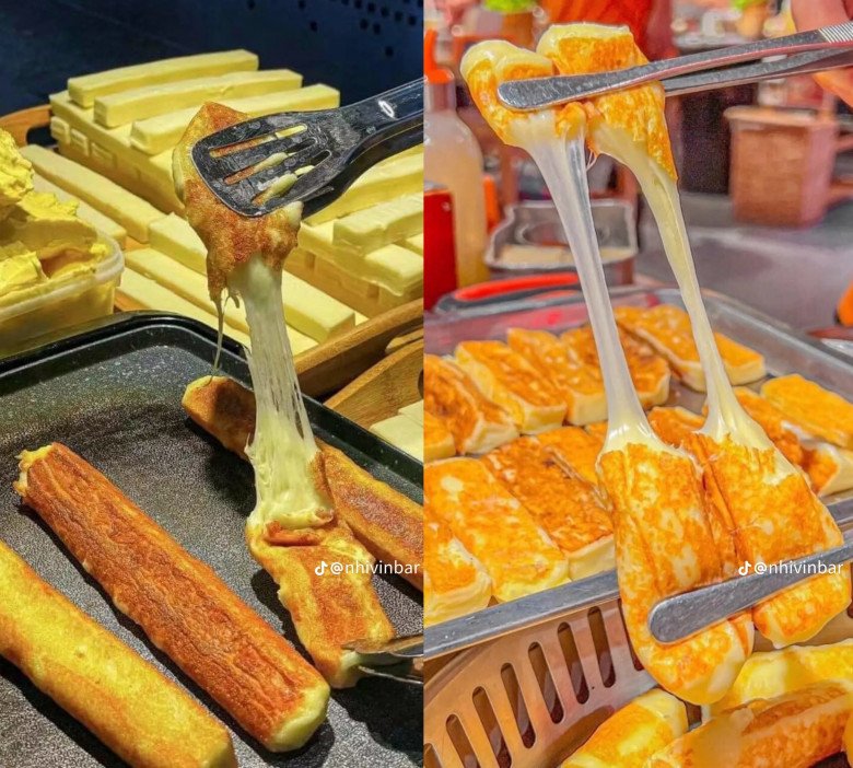 Bánh phô mai sữa nướng đang là hot trend. (Ảnh: Tiktok nhivinbar)