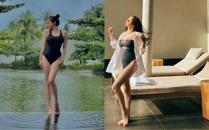 Kaity Nguyễn cũng là một trong những số hiếm nữ diễn viên Việt yêu thích mặc bikini đơn giản, không hở hang mà vẫn đầy cuốn hút.
