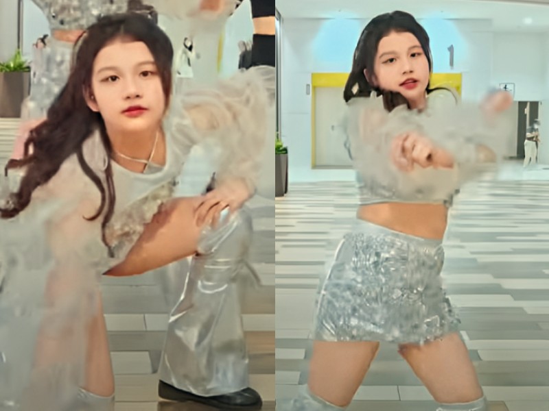 Trong video, con gái Jennifer Phạm khoe thân hình dẻo dai, thực hiện các động tác vũ đạo vô cùng điêu luyện. Cô bé diện quần áo lấp lánh, trang điểm cầu kỳ giúp tổng thể ngoại hình thêm cuốn hút, giống hệt các idol xứ Hàn. 
