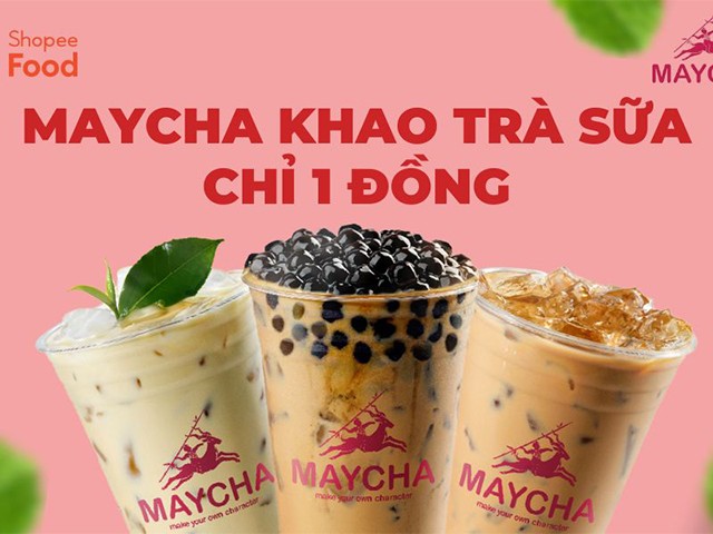 Cuối tháng “cháy ví", MayCha khao loạt deal 1 đồng và voucher giảm 50% tặng fan trà sữa