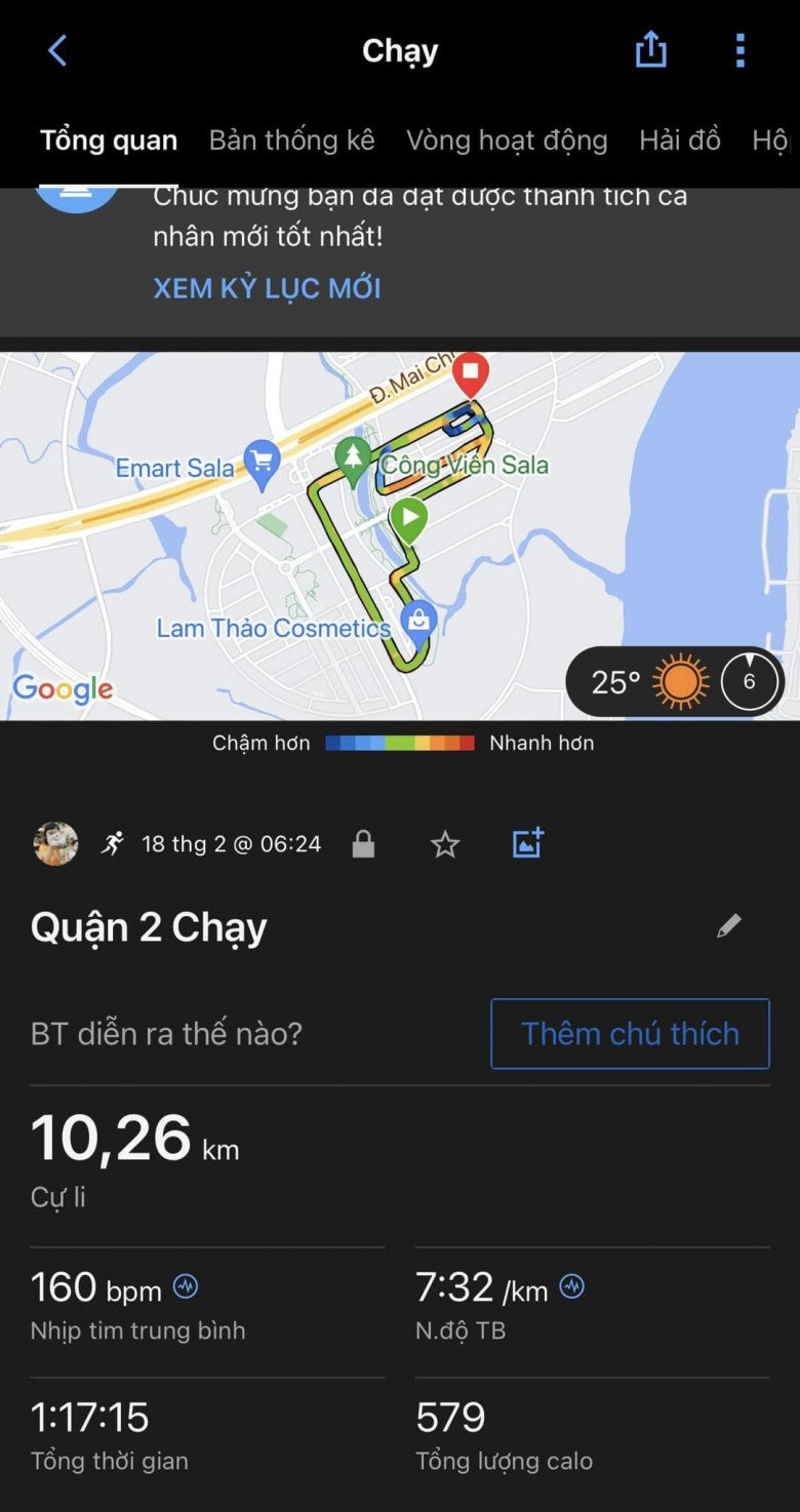 Để có thể chinh phục được cự li hơn 30km đó, nữ diễn viên đã phải làm quen và tập với những cự li ngắn trước. Bà mẹ 2 con từng khoe chiến tích chạy hơn 10km mà chỉ mất hơn 1 tiếng.