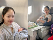 Lan Phương bế con gái 17 ngày tuổi đi máy bay, tự phá kỷ lục để đoàn tụ với chồng Tây