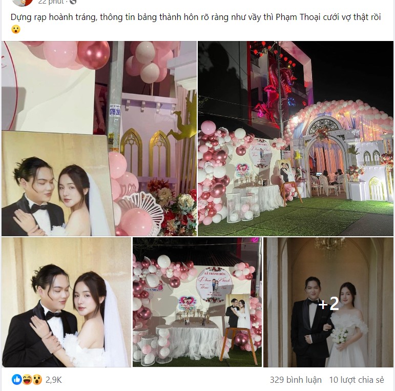 Thông tin Phạm Thoại sắp cưới vợ gây xôn xao mạng xã hội suốt ngày 28/3. 