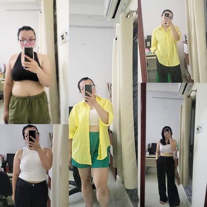 Quá trình giảm cân được nữ doanh nhân sinh năm 1997 chụp ảnh lưu lại. Ảnh: NVCC.