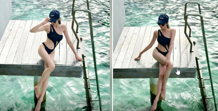 Tưởng Lệ Sa khoe loạt ảnh diện bikini mới.