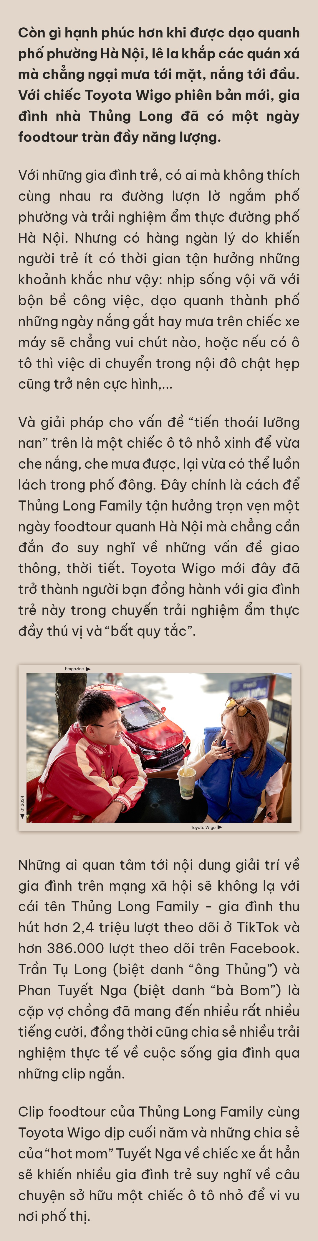 Toyota Wigo - “Người bạn” vi vu phố phường, khám phá khắp chốn đô thị của Thủng Long Family - 4