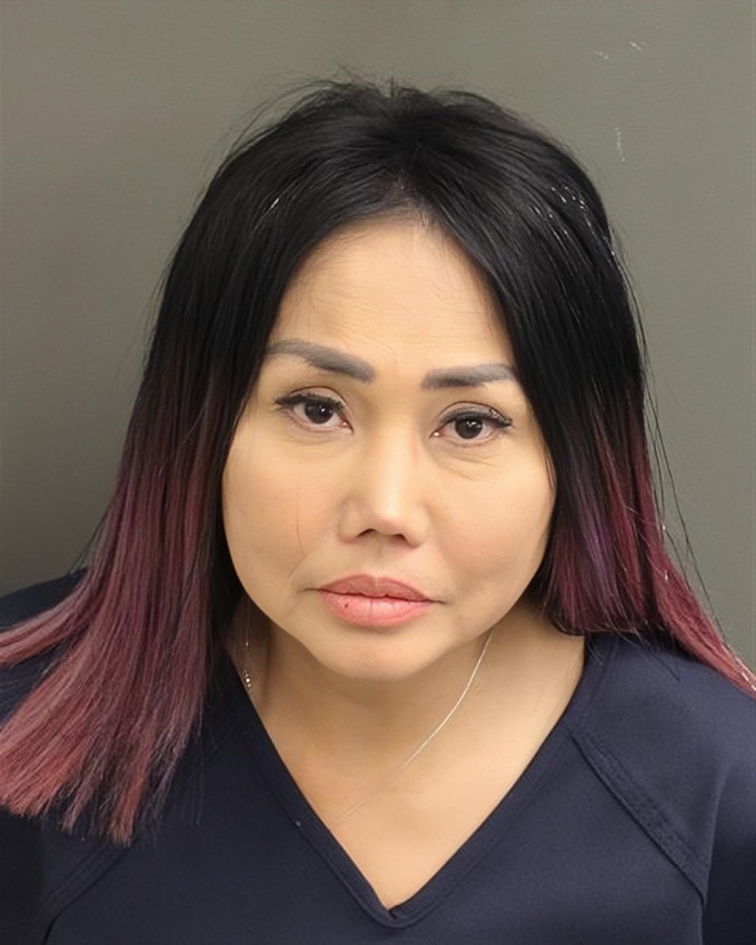 Ca sĩ Lynda Trang Đài lúc bị bắt. Ảnh: Mugshots Zone