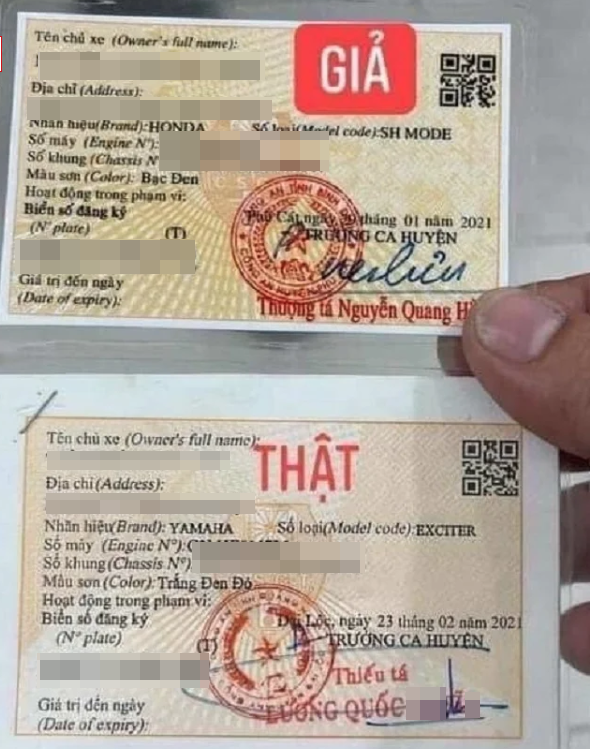 Cách nhận biết đăng ký xe thật - giả khi nhìn vào những điểm này - 1