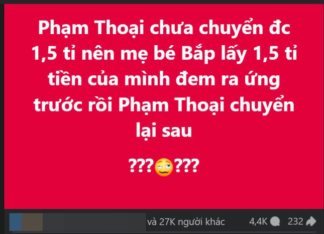Chi tiết nhận được sự quan tâm của đông đảo dân mạng khi được đăng tải trên một diễn đàn. (Ảnh chụp màn hình)