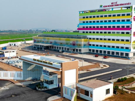 Hình ảnh Bệnh viện Phụ sản, Nhi Trung ương cơ sở 2 giữa cánh đồng ở Hà Nội
