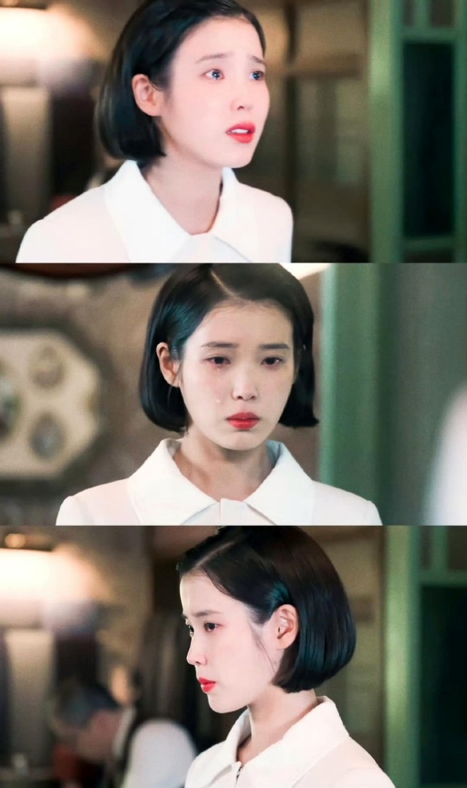 IU diễn cảnh khóc quá chân thực khiến người xem cũng rơi nước mắt.