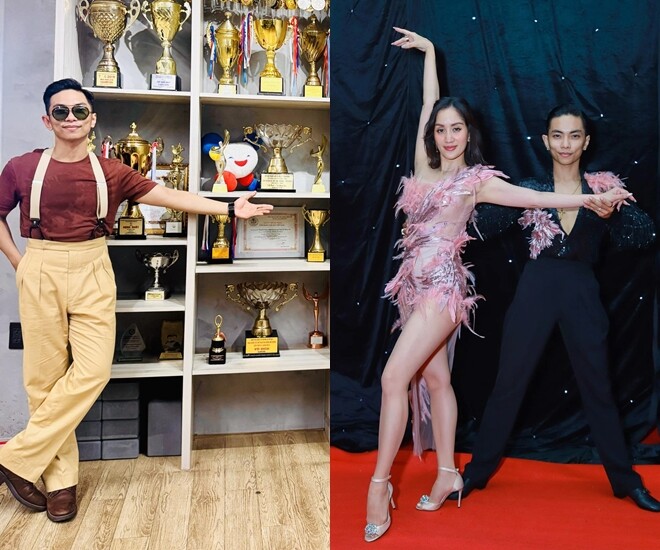 Phan Hiển khoe tủ cúp và huy chương đồ sộ, tiết lộ lý do chọn học dancesport. 