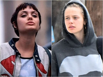 Shiloh theo bước chân nổi loạn của mẹ, dung mạo càng lớn càng giống hệt Angelina Jolie