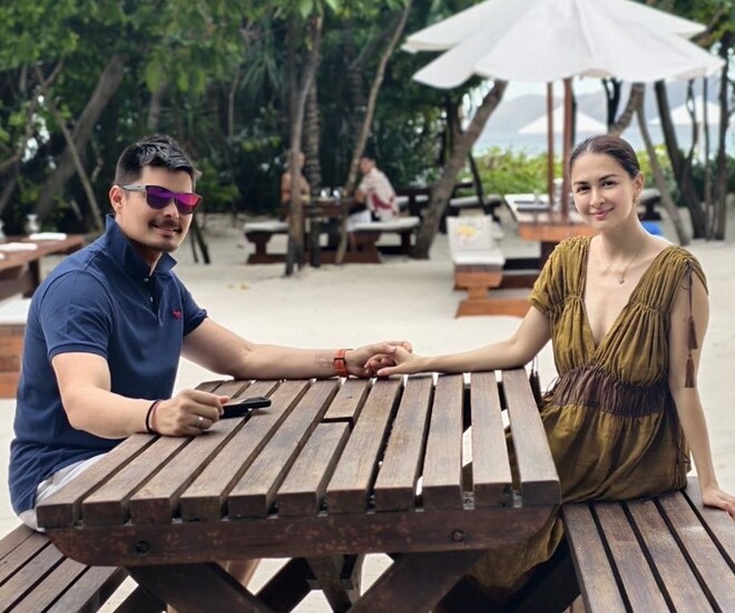 Marian Rivera and Dingdong Dantes during the New Year's holiday.