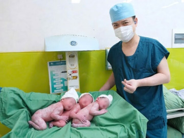 Ca sinh 3 đặc biệt: 2 bé gái là cặp song sinh cùng trứng, cả 3 đều nặng hơn 2,3kg