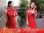 Thời trang - Ngắm dàn Hoa - Á hậu "đụng hàng" áo dài Tết, mỗi người một vẻ bất phân thắng bại