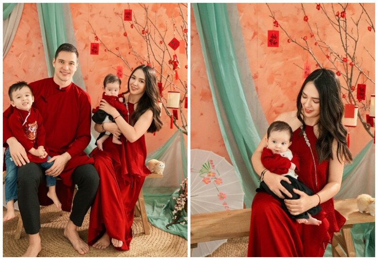 Bà mẹ 2 con ngày càng rạng rỡ, xinh đẹp.