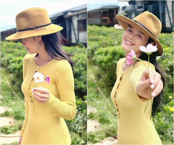 Loạt ảnh mới Trần Hiền được chồng chụp sau khi sinh con thứ 2.