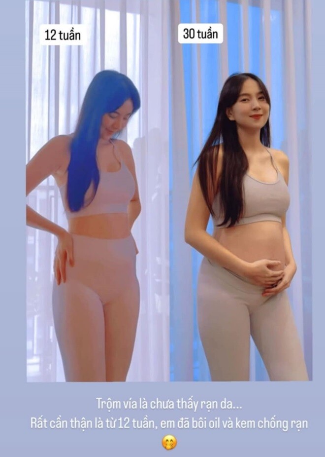 35 tuổi lần đầu mang thai, nữ MC khá cẩn thận, kỹ lưỡng.