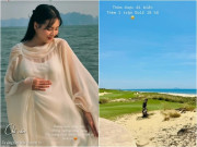 Bà bầu - MC Mai Ngọc bầu xinh lung linh: Đến tháng cuối chỉ tăng 5kg, thèm đi biển và đánh golf