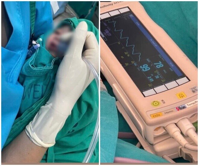 Em bé chào đời an toàn khi trận động đất diễn ra.
