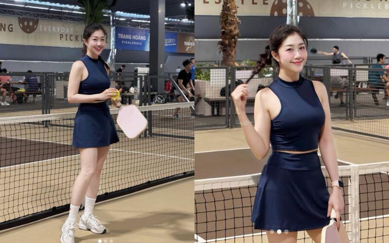 Gần đây, cô còn gia nhập bộ môn thể thao pickleball. Đây là bộ môn giúp cô rèn luyện sự nhanh nhẹn, dẻo dai, đồng thời tăng cường sức bền và giữ cơ thể săn chắc. Có lẽ vì kiên trì luyện tập, cô luôn duy trì body thon gọn, khỏe khoắn và phong thái tràn đầy năng lượng.