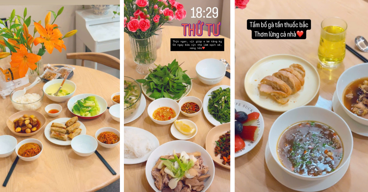 Những bữa ăn chất lượng của nữ MC.