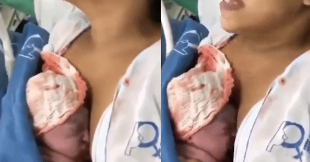 Người mẹ cầu xin Thượng Đế, mong một phép màu xảy ra.