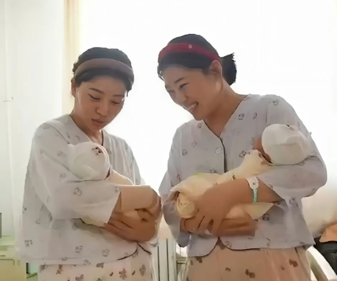 Sau sinh, 4 mẹ con đều hồi phục rất tốt.