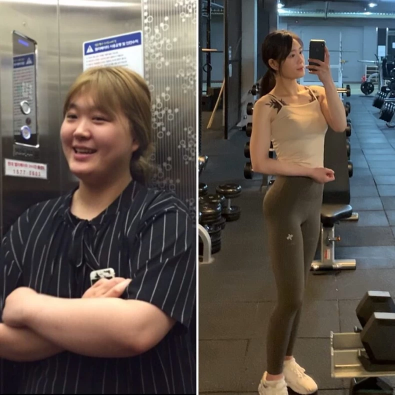 Cô tập trung giảm mỡ trước, sau đó mới tập tăng cơ.