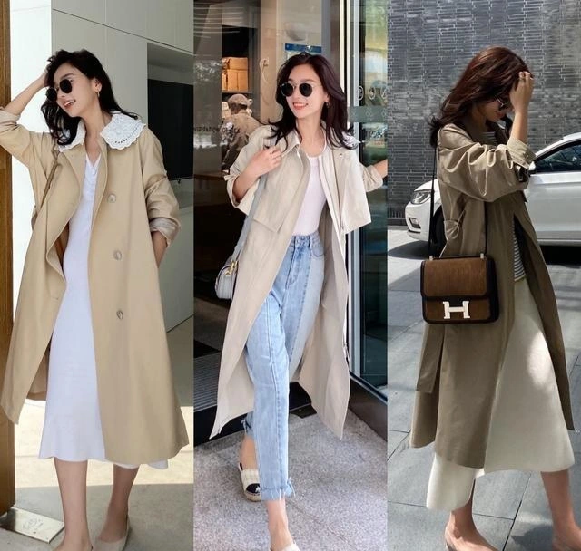 Áo trench coat dáng dài dễ bất tiện khi lại trong những ngày mưa.