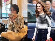 Thời trang - Học Song Hye Kyo, công nương Anh 3 bí quyết mặc áo kẻ sọc mà không béo, giúp tôn dáng tuyệt đối Tết này