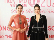 2 Hoa hậu Việt Nam đọ sắc: Nguyễn Thị Huyền tuổi 40 khoe vòng 1 đẫy đà, Ngọc Hân kín đáo khi lên thiên chức