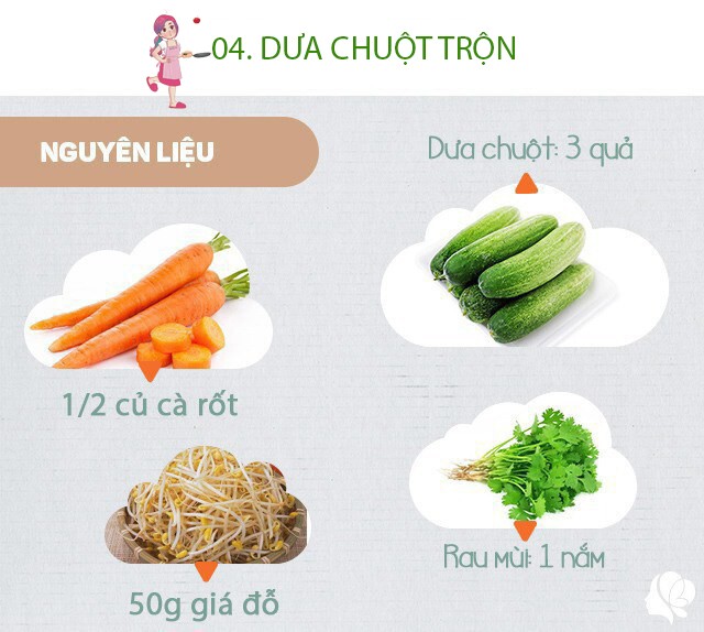 Chuẩn bị: 4 quả dưa chuột, chanh, đường, tỏi, ớt, bột canh vừa đủ.