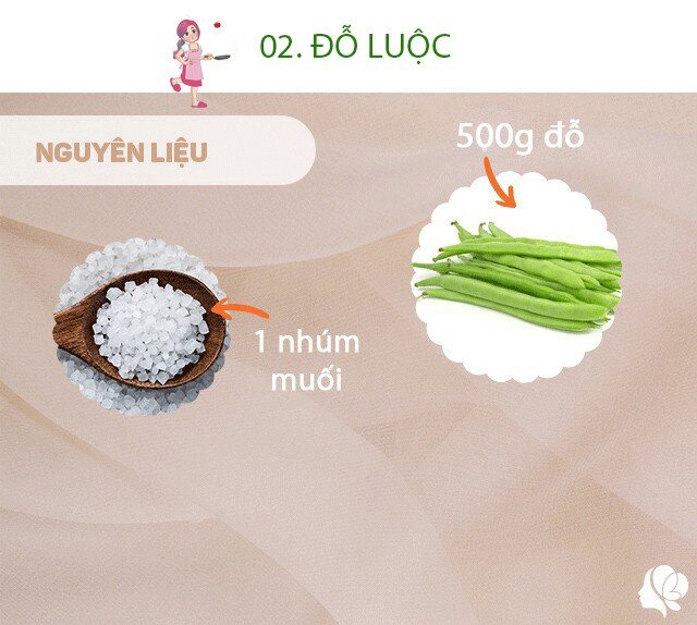 Chuẩn bị: 400g đỗ, 1 nhúm muối.