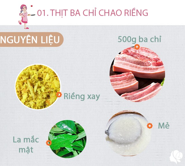 Chuẩn bị: 500g ba chỉ, riềng xay, mẻ, lá mắc mật, nước mắm, xíu đường, 2 thìa bột chiên giòn, dầu ăn.