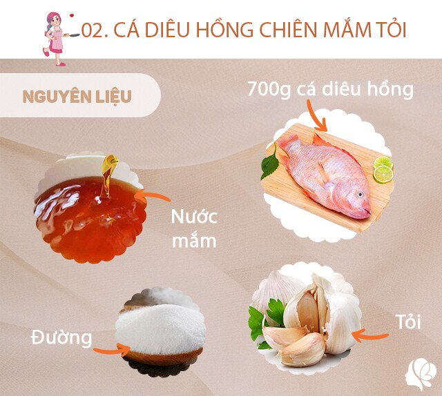 Chuẩn bị: 700g cá diêu hồng, nước mắm, dầu ăn, đường, tỏi, ớt sừng nếu thích.