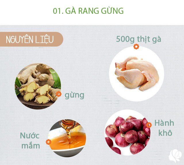 huẩn bị: 500g thịt gà, gừng, hành khô, nước mắm, bột canh vừa đủ, dầu ăn