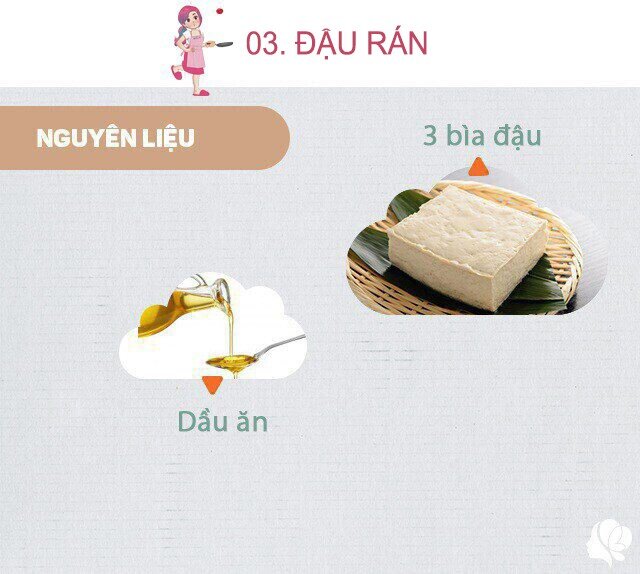 Chuẩn bị: 3 bìa đậu, dầu ăn.