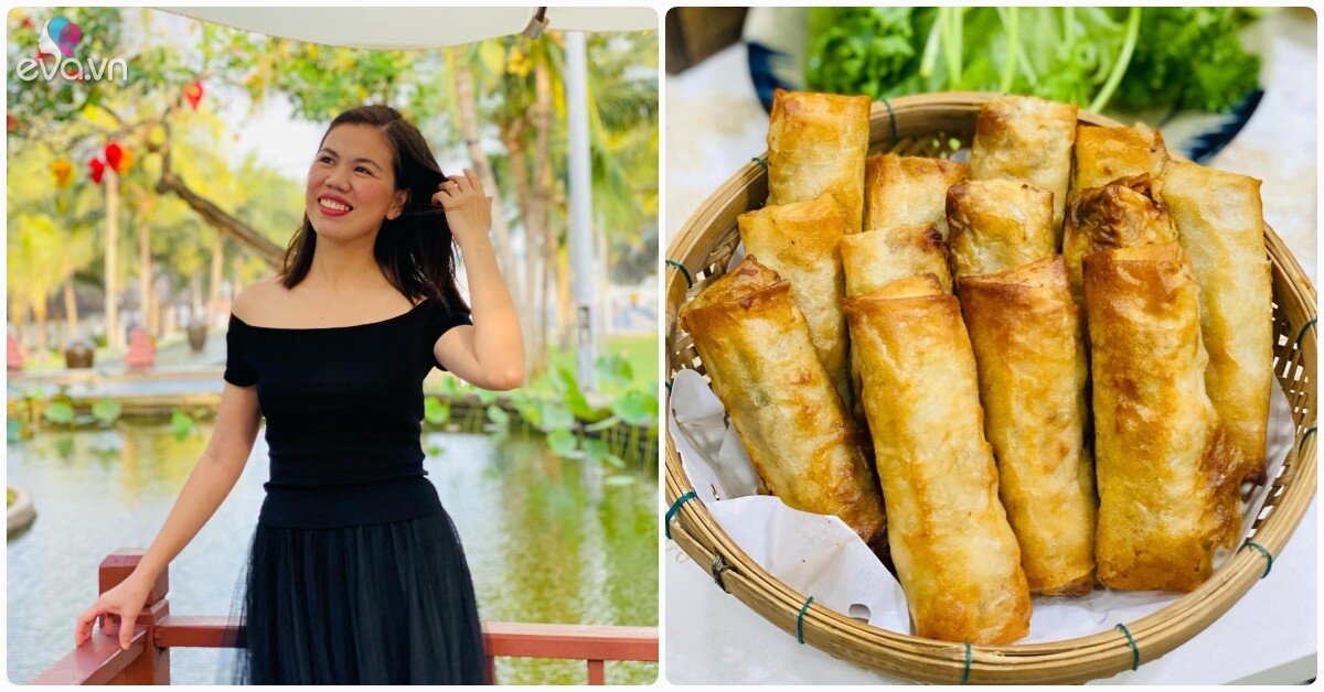 Mẹ đảm làm nem rán kiểu miền Nam không cần đến trứng nhưng vẫn giòn ...