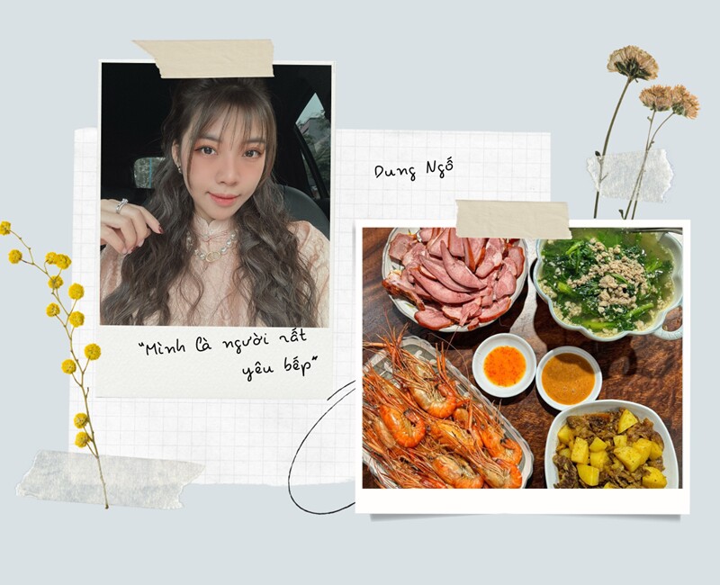 Dù bận rộn công việc kinh doanh ở một số lĩnh vực nhưng chị Dung (31 tuổi, HN) vẫn rất chăm chỉ vào bếp mỗi ngày. 