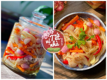 Tai heo ngâm chua ngọt giòn sần sật đón Tết Ất Tỵ, bí quyết để nước ngâm trong veo không nổi váng