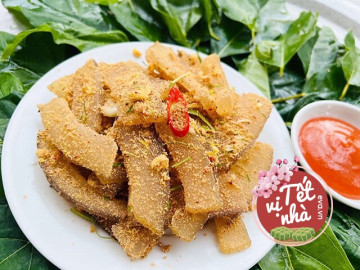 Lạ mà ngon món da trâu muối chua vùng Tây Bắc, ăn nhậu hay nhâm nhi ngày Tết đều thích