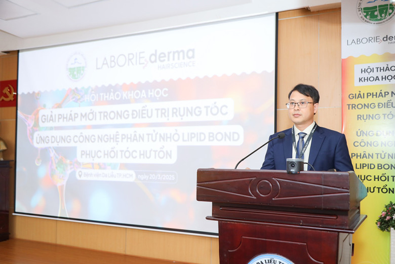 Nguyễn Vũ Hoàng - Phó giám đốc bệnh viện da liễu thành phố Hồ Chí Minh khai mạc buổi hội thảo