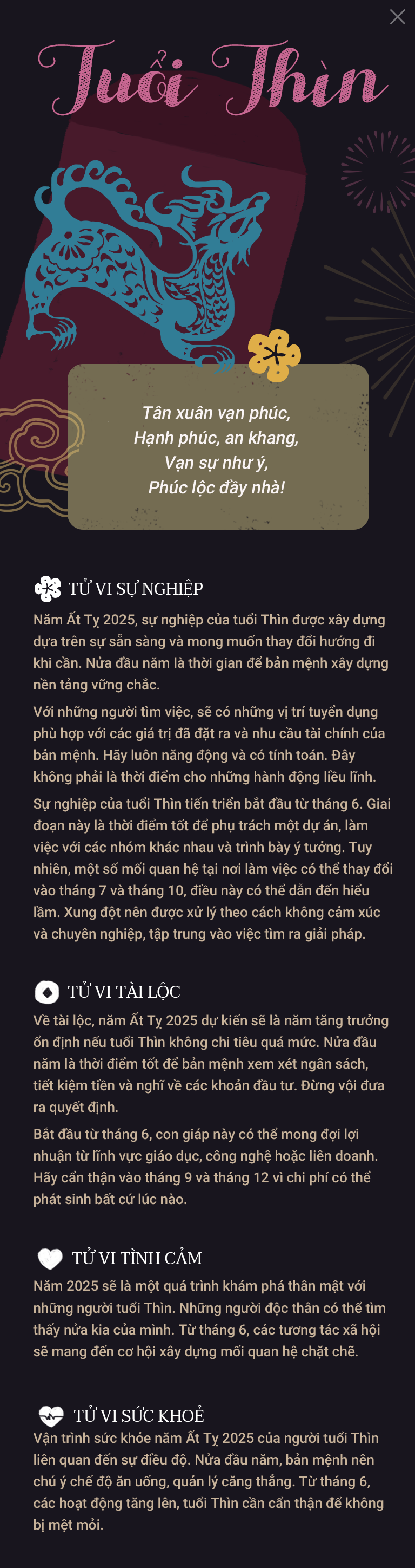 Tử vi năm Ất Tỵ 2025: Xem tài lộc, vận mệnh 12 con giáp trong năm - 19