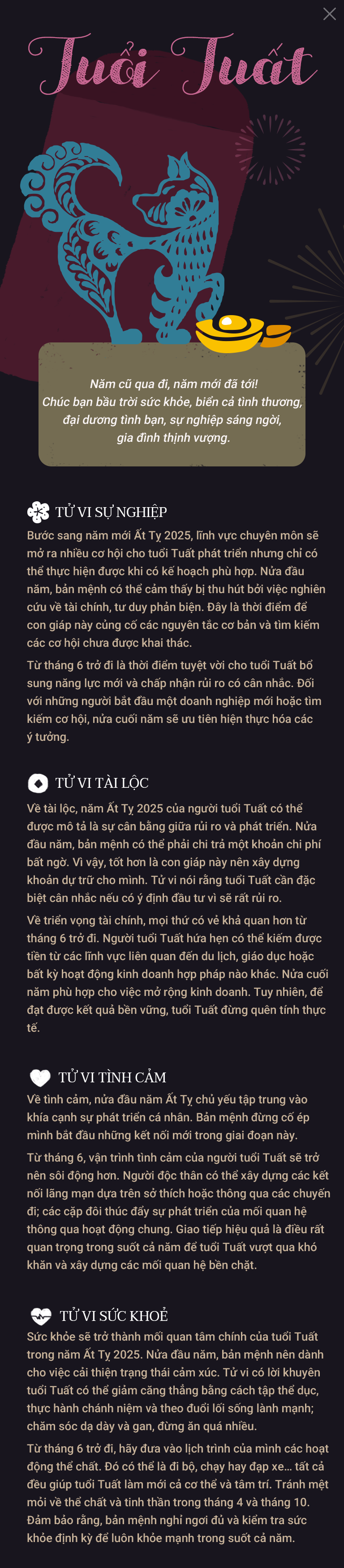 Tử vi năm Ất Tỵ 2025: Xem tài lộc, vận mệnh 12 con giáp trong năm - 37